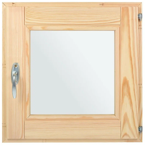 картинка Окно для бани 40х40 с ручкой (стеклопакет,липа) (М) от магазина Сантехстрой