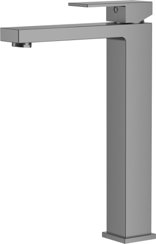 фотография смеситель для раковины dk высокий серый графит bayern.liszt (da1512006)
