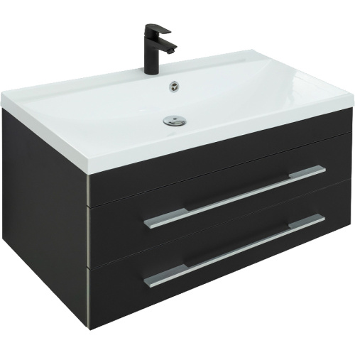 картинка Тумба под раковину Aquanet 272429 Черная от магазина Сантехстрой