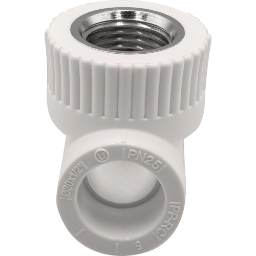картинка Тройник THERMOLIGHT комбинированный PP-R ВР 20х1/2х20 белый (15/150) от магазина Сантехстрой
