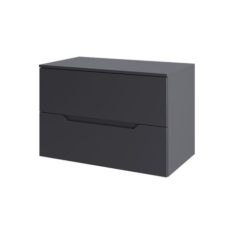 картинка Orange Line Li-80TugMDF Тумба подвесная 80 столешница МДФ, матовый графит от магазина Сантехстрой