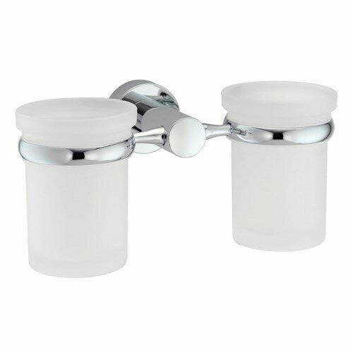 картинка Стакан для зубных щеток WasserKRAFT Donau K-9428D двойной Хром от магазина Сантехстрой