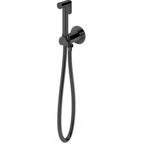 картинка Гигиенический душ с запорным вентилем Cezares LEAF-DIF-NOP Черный матовый от магазина Сантехстрой