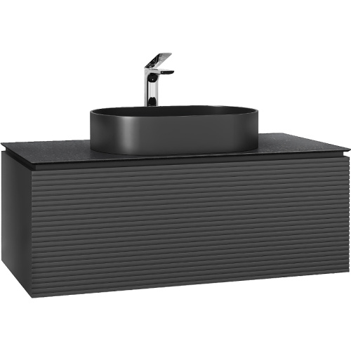 картинка Тумба под раковину Jorno Stone 120 Stn.01.120/P/A/JR подвесная Антрацит от магазина Сантехстрой