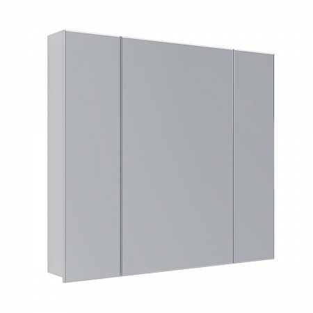 картинка Шкаф зеркальный Lemark UNIVERSAL 90х80см 3-х дверный, цвет корпуса: Белый глянец от магазина Сантехстрой