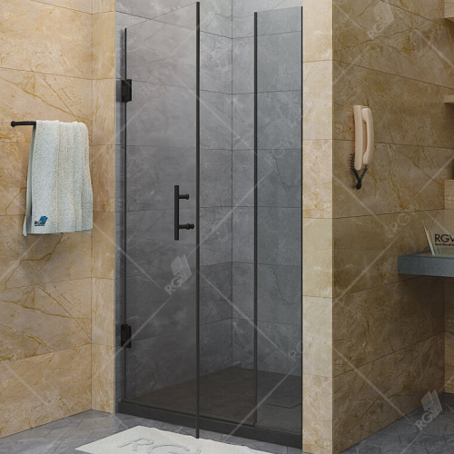 картинка Душевая дверь RGW Hotel HO-012-B 350601200-14 профиль Черный стекло прозрачное от магазина Сантехстрой