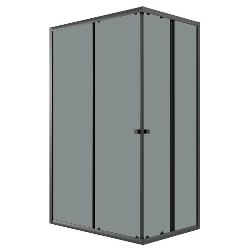 картинка Душевое ограждение Niagara Eco NG-1018-14QT (100х80х190) прямоугольник,раздвижное,черный,стекло тонированное,1 место от магазина Сантехстрой