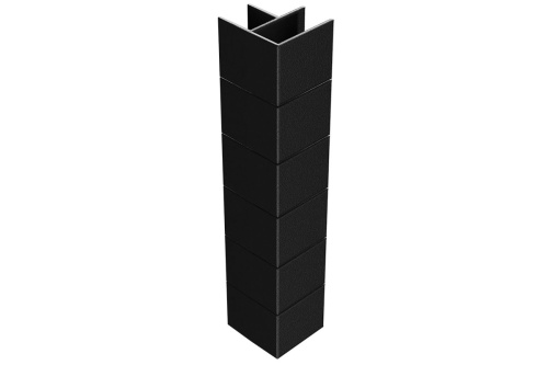 картинка Holzhof, Россия Угловой элемент для клумбы Holzhof Eco 25*300, пластик черный, 90град от магазина Сантехстрой