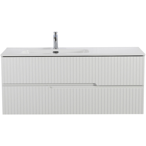 картинка Тумба под раковину Cezares Duet-N 120 L DUET-N-1200-2C-SO-BL-L подвесная Bianco Lucido от магазина Сантехстрой