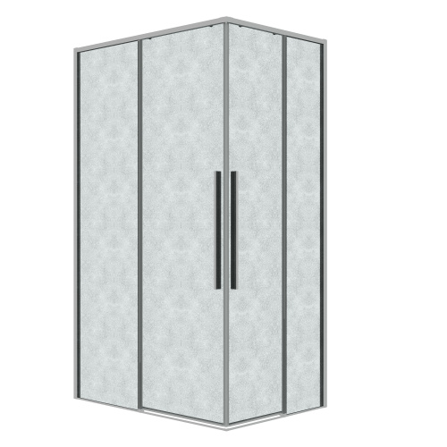 картинка Душ.ограждение 300.K33.01.9070.10.02 Galaxy (90*70*195) прямоугольник,раздвижн,хром,стекло шиншилла от магазина Сантехстрой