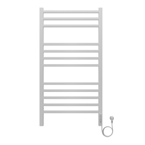 картинка Полотенцесушитель электрический AZARIO ANCONA 500/1000 квадрат, 12 секций, диммер справа, белый (AZ71850W) от магазина Сантехстрой