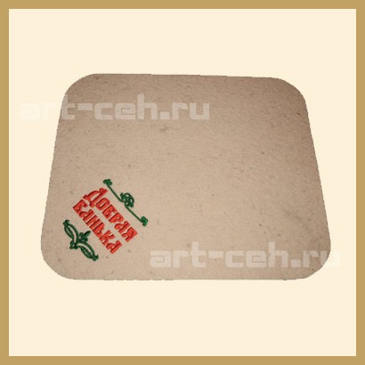 картинка Коврик с вышивкой в ассортименте белый войлок (арт.2000) Ожерельев от магазина Сантехстрой