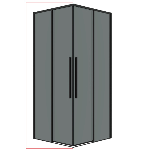 картинка Душевая перегородка 1/2 Grossman Galaxy 1/2.K33.01.70.21.10 (70х195) черный матовый,стекло тонированное, 1 место от магазина Сантехстрой