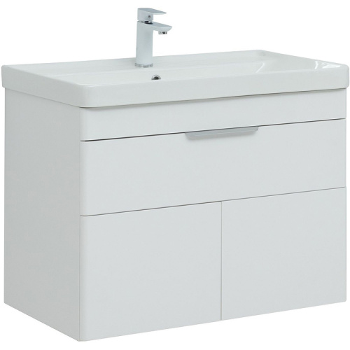 картинка Тумба под раковину Aquanet Ирис new 80 310150 подвесная Белая глянцевая от магазина Сантехстрой