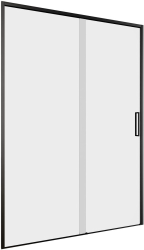 картинка Душевая дверь Aquanet Pleasure Evo 130 AE65-N130-BT профиль черный, прозрачное стекло от магазина Сантехстрой