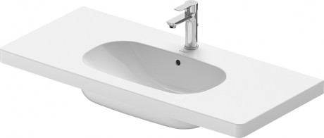 картинка Duravit D-Code Раковина для мебели,с перел., с 1 отв. под смес., 1050x480мм, Цвет: Белый от магазина Сантехстрой