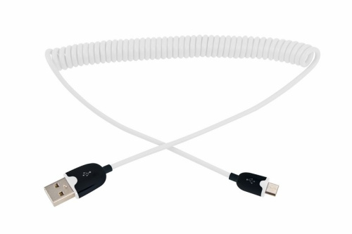картинка USB кабель универсальный microUSB шнур витой 1 м белый REXANT от магазина Сантехстрой