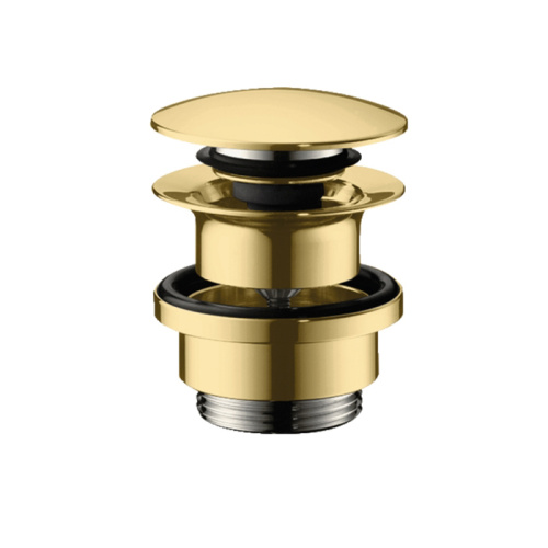 картинка HANSGROHE Донный клапан для раковины и биде, нажимной, цвет полированное золото от магазина Сантехстрой
