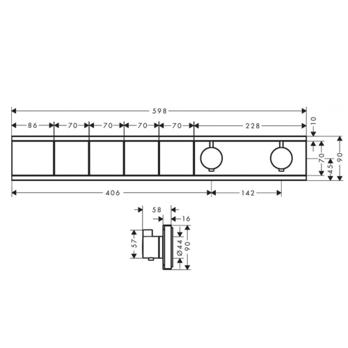 картинка RainSelect Термостат для душа на 4 потребителя,матовый черный от магазина Сантехстрой