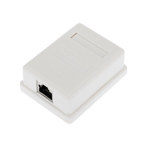 картинка Розетка компьютерная внешняя,  1-порт FTP RJ-45 (8P8C),  CAT 6 REXANT от магазина Сантехстрой