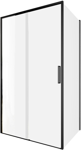 картинка AE65-110x80-BT Pleasure Evo ограждение (набор дверь + бок. стекло), черн.анод 1100х800 мм (324132) от магазина Сантехстрой