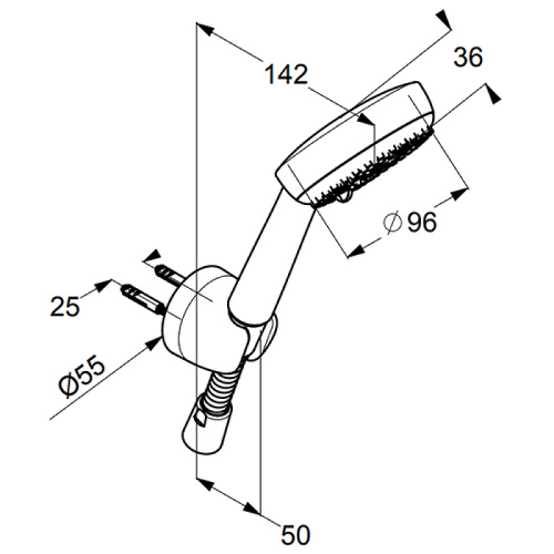 картинка Душевой гарнитур Kludi Logo шланг 125 см., хром (6803005-00) от магазина Сантехстрой