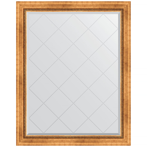 картинка Зеркало Evoform Exclusive-G 121х96 BY 4361 с гравировкой в багетной раме - Римское золото 88 мм от магазина Сантехстрой