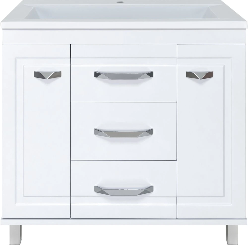 картинка Тумба с раковиной Misty Терра 90 белая (П-Тер01090-0113Я+ФР-00002613) от магазина Сантехстрой