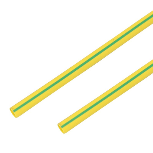 картинка Трубка термоусаживаемая ТУТ 25,0/12,5мм,  желто-зеленая,  упаковка 10 шт.  по 1м,  PROconnect от магазина Сантехстрой