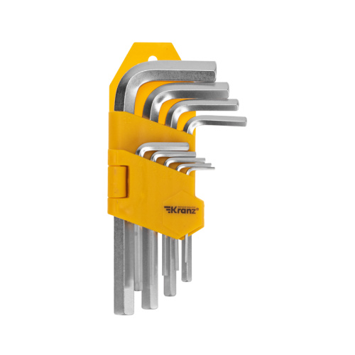 картинка Набор ключей имбусовых HEX KRANZ 1,5-10 мм, CrV,  9 шт. от магазина Сантехстрой