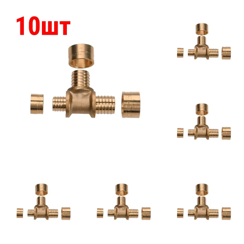картинка Тройник редукционный Gummel 32-25-32, 10 бар (10 шт.) от магазина Сантехстрой