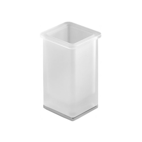 картинка Colombo Lulu Стакан настольный, цвет: хром/матовое стекло от магазина Сантехстрой