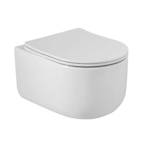 картинка Унитаз подвесной безободковый с сиденьем и смывом TORNADO BelBagno SOFT-TOR BB084CH-TOR/SC от магазина Сантехстрой