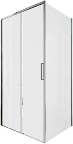 картинка AE65-100x80-CT Pleasure Evo ограждение (набор дверь + бок. стекло), хром, 1000х800 мм (324068) от магазина Сантехстрой