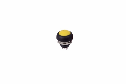 картинка Выключатель-кнопка 250V 1А (2с) OFF-(ON) Б/Фикс желтая Micro (PBS-33В) REXANT от магазина Сантехстрой