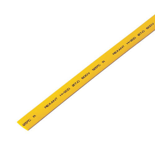 картинка Трубка термоусаживаемая ТУТ нг 8,0/4,0мм,  желтая,  упаковка 50 шт.  по 1м REXANT от магазина Сантехстрой