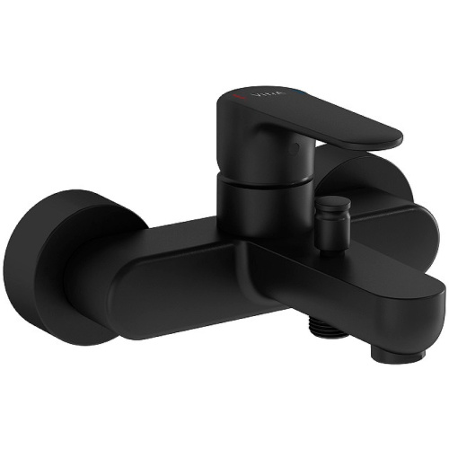 изображение смеситель для ванны vitra root round a4272536exp черный матовый