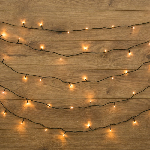 картинка Гирлянда Твинкл Лайт 10 м,  темно-зеленый ПВХ,  80 LED,  цвет ТЕПЛЫЙ БЕЛЫЙ от магазина Сантехстрой