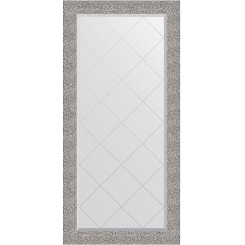 картинка Зеркало Evoform Exclusive-G 158х76 BY 4281 с гравировкой в багетной раме - Чеканка серебряная 90 мм от магазина Сантехстрой