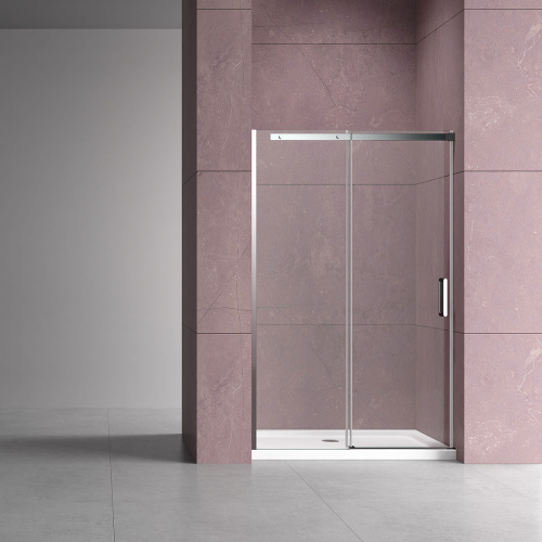 картинка Душевая дверь Dice VDS-4D130CL, 1300, хром, стекло прозрачное от магазина Сантехстрой