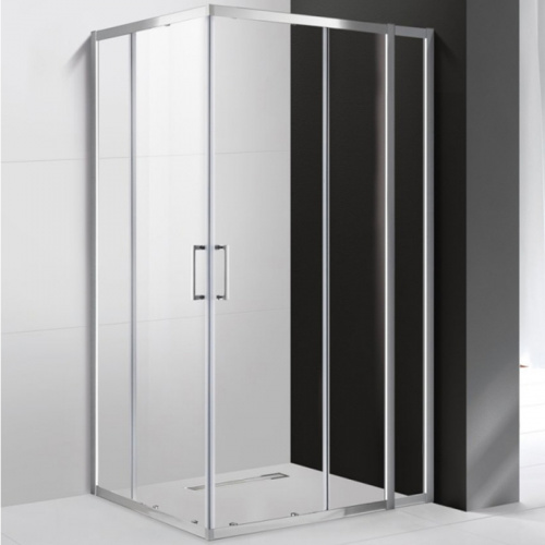 картинка Душевой уголок Cezares Molveno AH-21 130х100 MOLVENO-AH-21-100+30-C-Cr-IV профиль Хром стекло прозрачное от магазина Сантехстрой