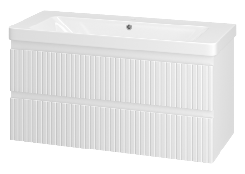 картинка Тумба под раковину Victory 105 подвесная (белая) от магазина Сантехстрой