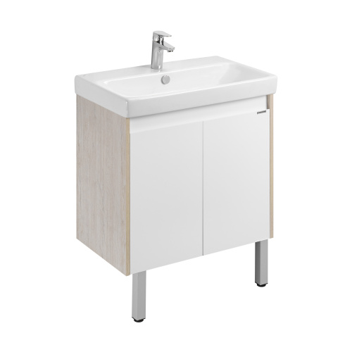 картинка Тумба под раковину AQUATON Сканди 70 Doors универсальная, Белый/Дуб Верона (1A278901SDB20) от магазина Сантехстрой
