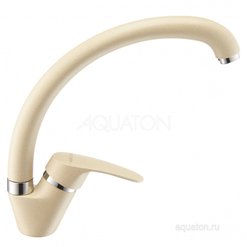 картинка смеситель для кухни aquaton нимо шампань (1ax002fcxx290)