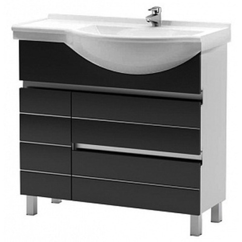 картинка Тумба под раковину Aquanet Доминика 181968 90 правая черный/белый от магазина Сантехстрой