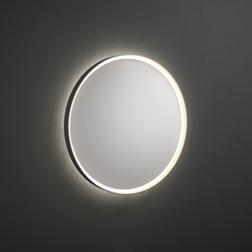 картинка Burgbad Зеркало d900 мм с подсветкой по кругу 4250k (51 ватт), сенсорный выкл., цвет:  Quarz Metallic от магазина Сантехстрой