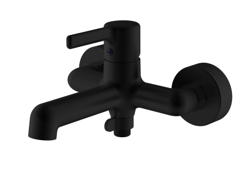 изображение смеситель для ванны voda "column black" без аксессуаров (clm54b)
