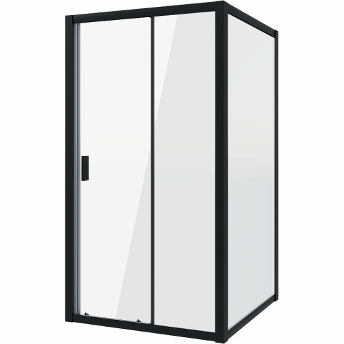 картинка Душевое ограждение Niagara Nova NG-82-12AB-A90B (120х90х195) прямоугольник,черный, дверь раздвижная,стекло прозрачное,2 места от магазина Сантехстрой