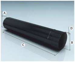 картинка Дымоход одностенный эмалированый 0,8 d-200. L=0.25 Агни от магазина Сантехстрой