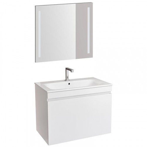 картинка Комплект мебели для ванной Geberit Renova Plan 80 529.916.01.8 подвесной Белый глянец от магазина Сантехстрой
